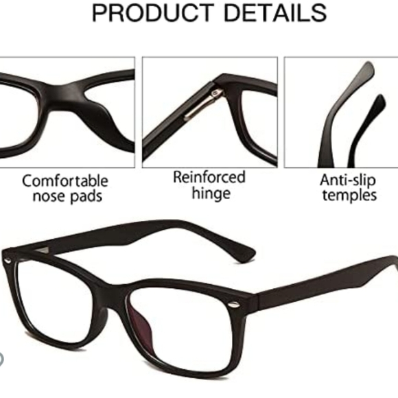 Z&L HOUSE 2 Pack of Anti-Blue Light Blocking Glasses 1 Red & 1 Black Frame - Picture 6 of 12